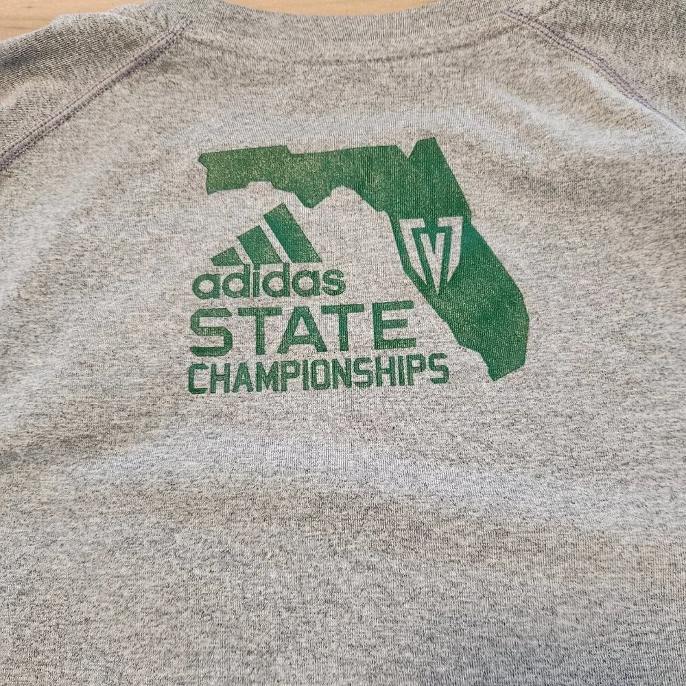 Adidas‎ Climalite Speed Rich T-Shirt Gray Florida State Champions Mens Large EUC